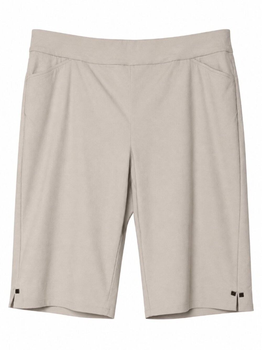 Northern Reflections Women's XL Pull-On Bermuda Shorts Beige Compression Waist - Picture 1 of 10